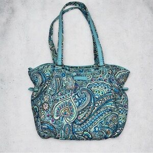 Vera Bradley Blue Paisley Shoulder Tote Bag